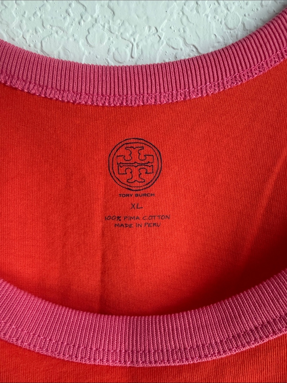 Tory Burch Orange Tank with Pink Trim - Picture 3 of 6